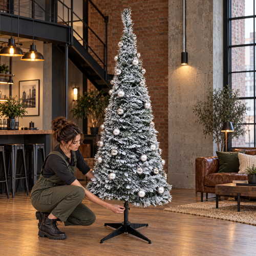 Sapin de Noël pliable argenté