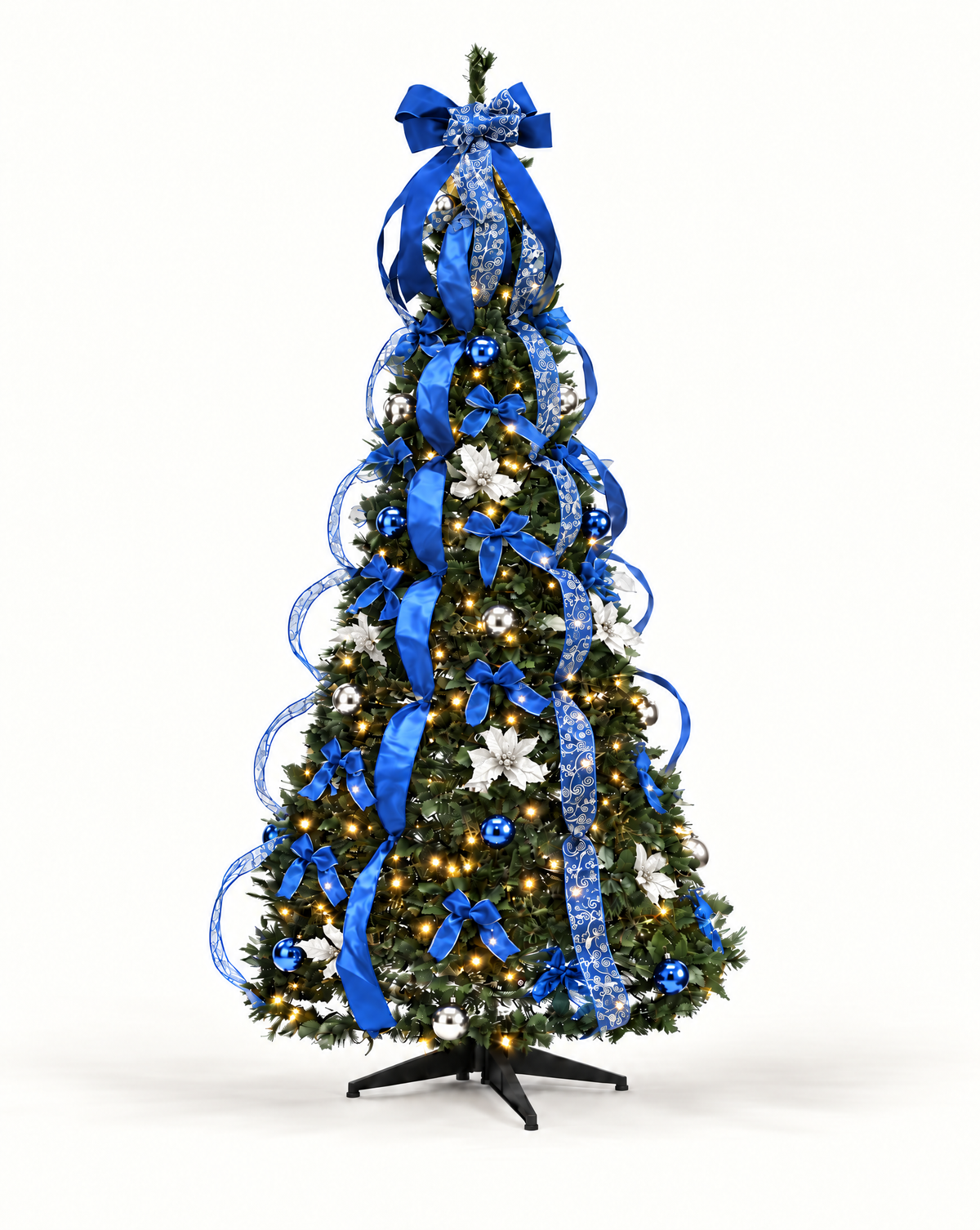 Sapin de Noël pliable bleu