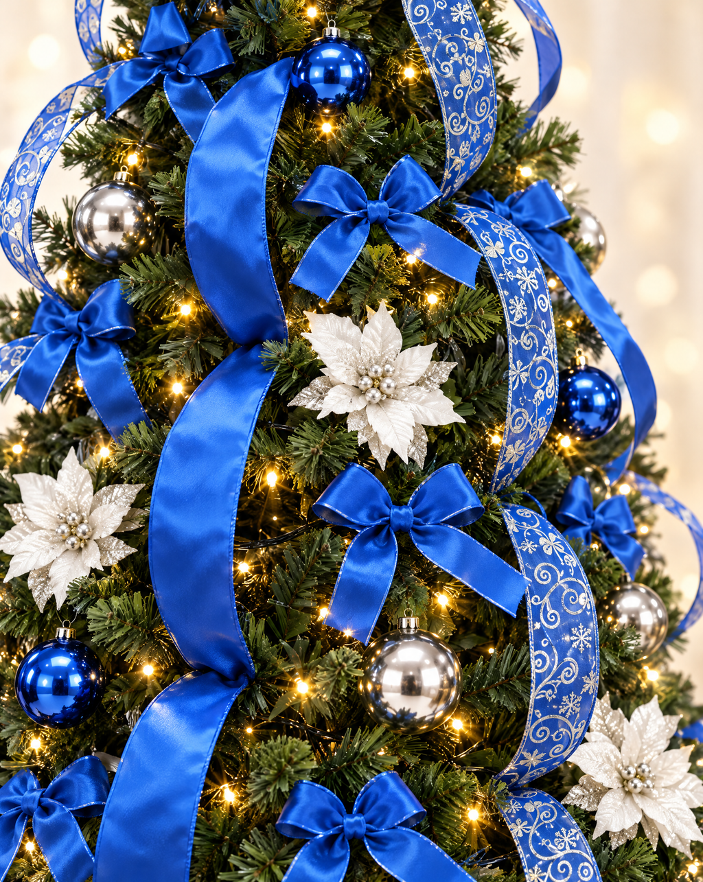 Sapin de Noël pliable bleu