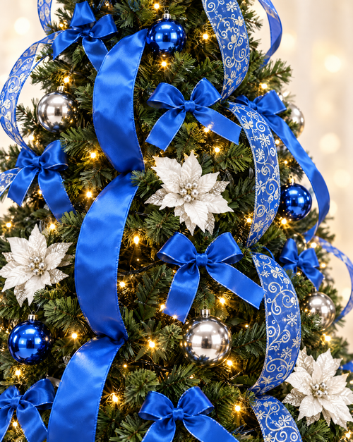 Sapin de Noël pliable bleu